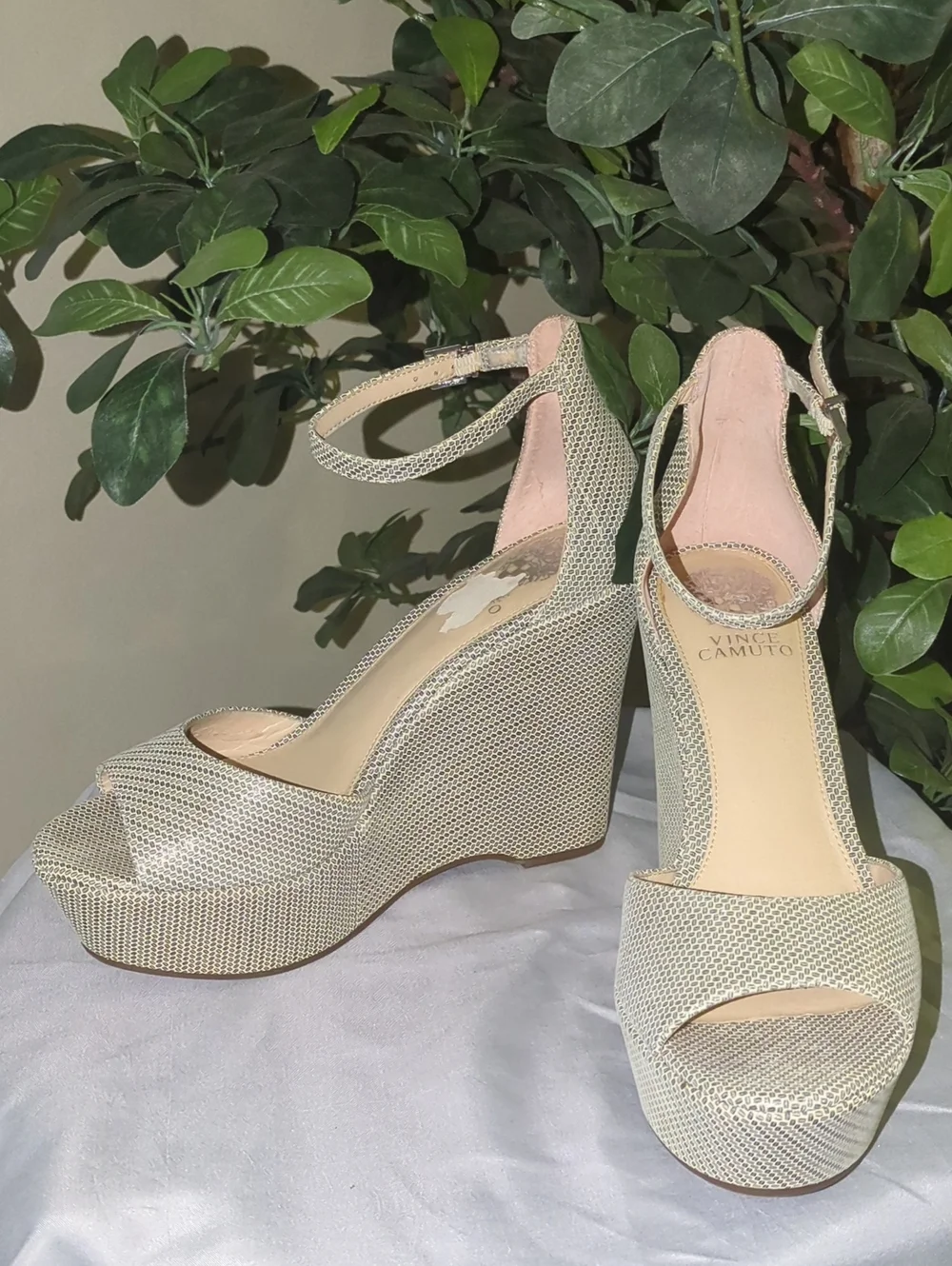 Vince Camuto Platform Ankle-Strap Sandals- Never Worn